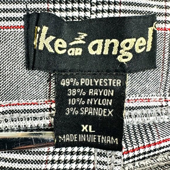 Like An Angel Women's Gray Plaid Moto-Style Skinny Pants XL - Picture 6 of 8